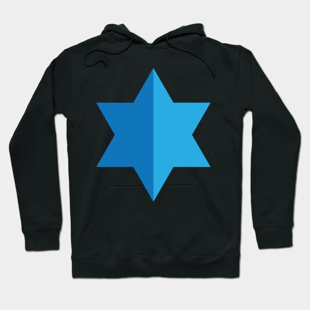 Blue Geometric shapes Triangle star of david Hoodie by sigdesign